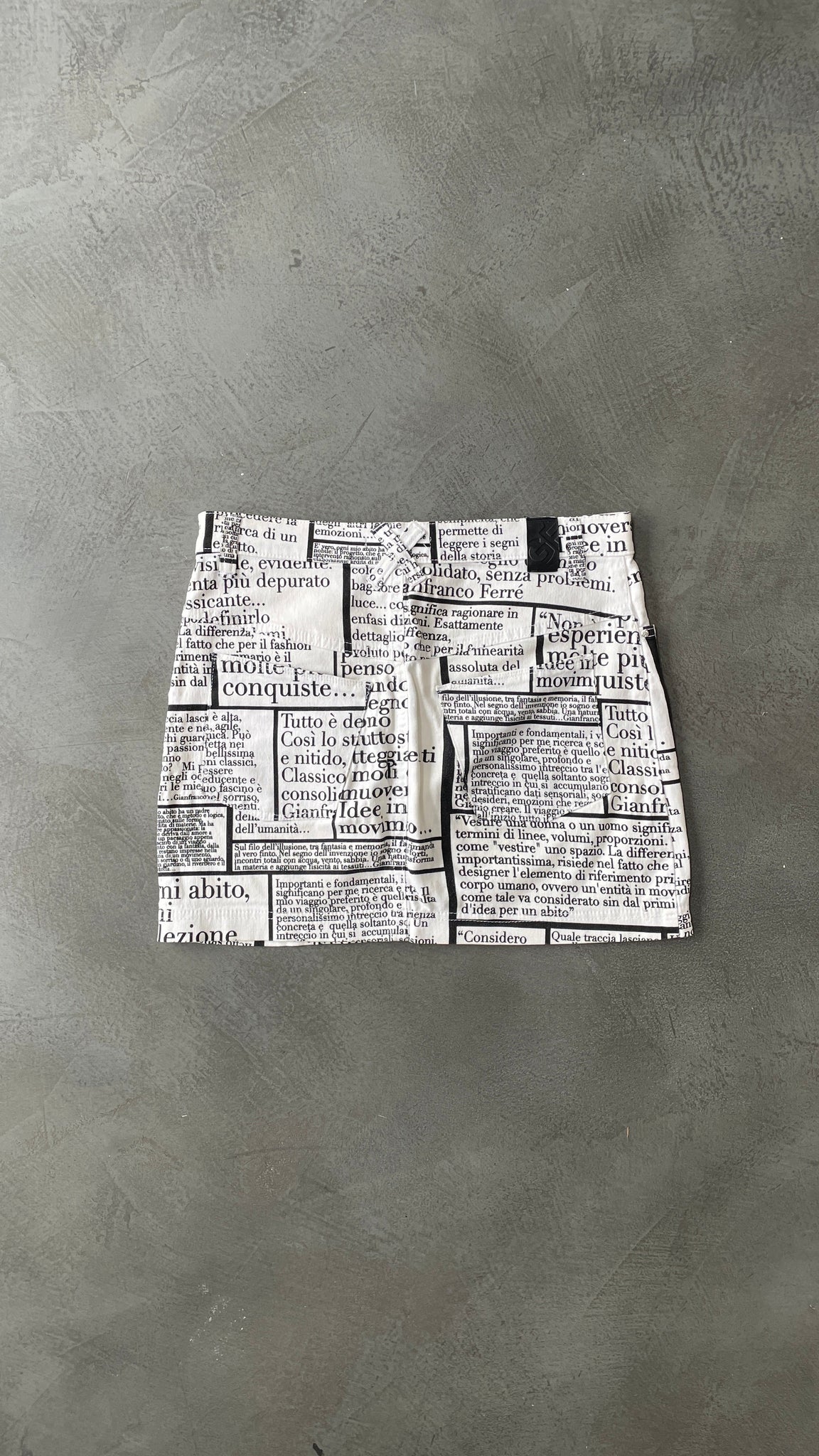 Newspaper Print Mini Skirt