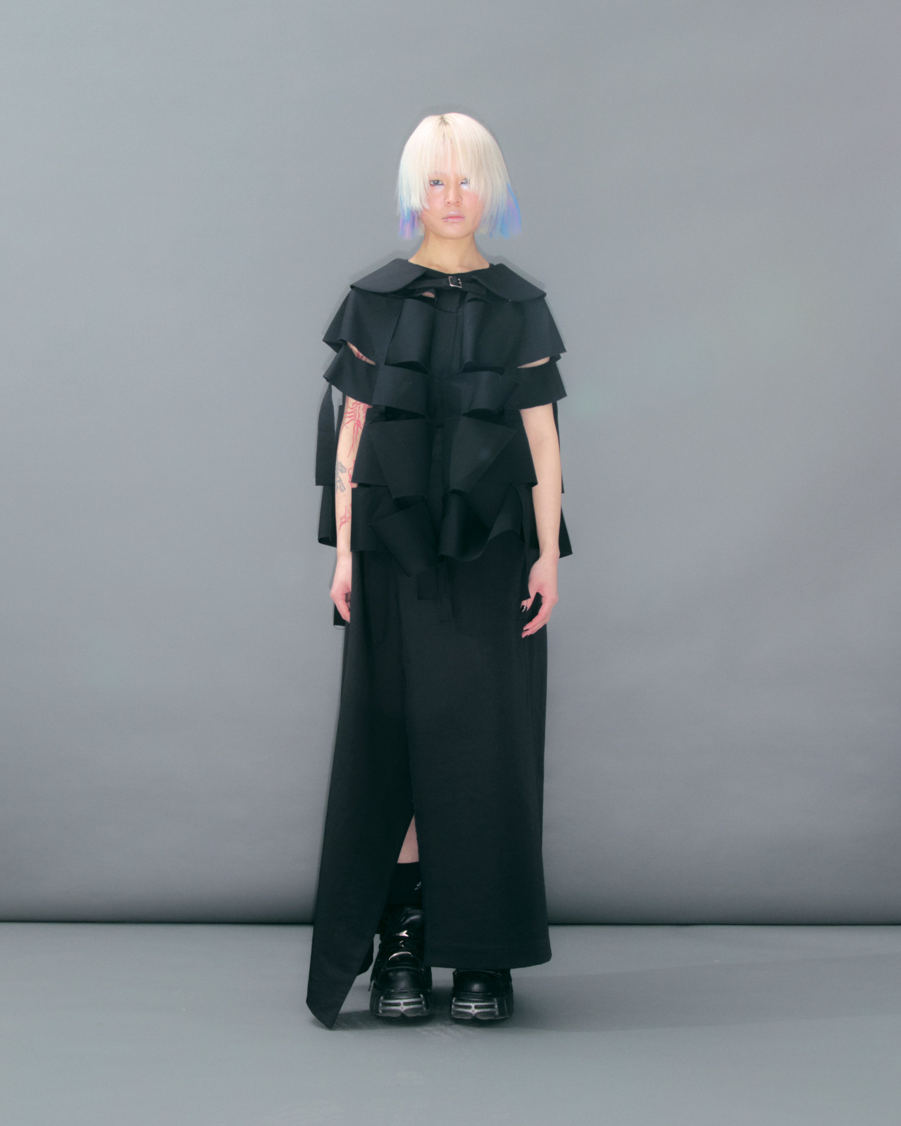 kudos 19SS BACK SLIT OPEN COAT ブラック kudos 19SS BACK SLIT OPEN COAT ブラック