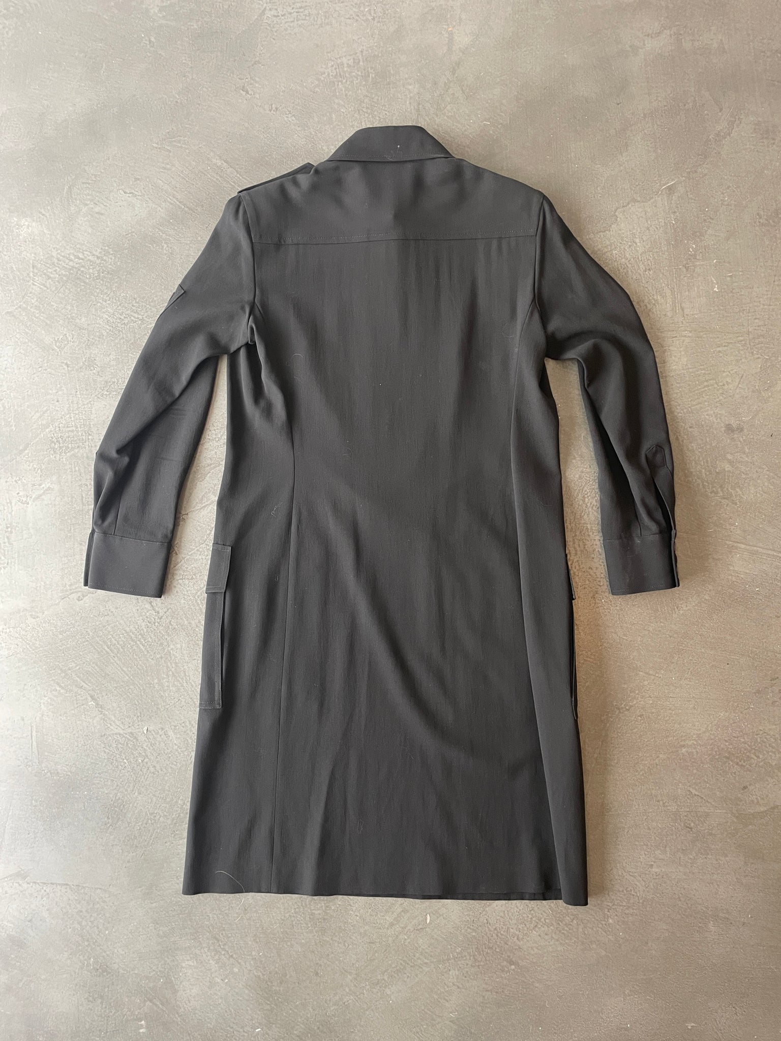 Button-Up Collared Dress W/ Lapels