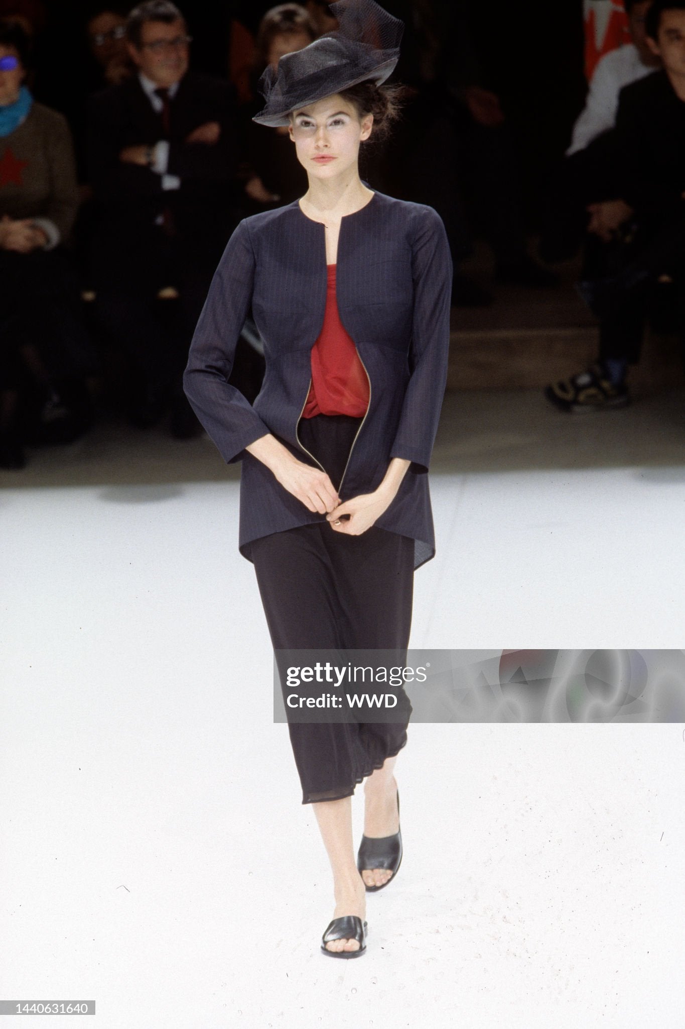 Navy Pinstripe Wool Mix Jacket