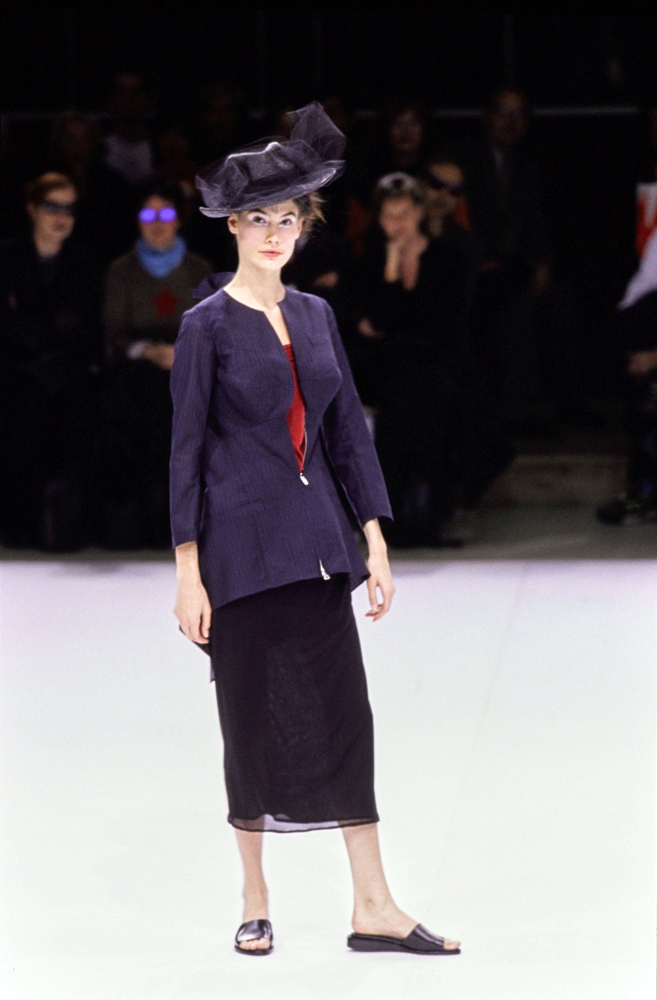 Navy Pinstripe Wool Mix Jacket