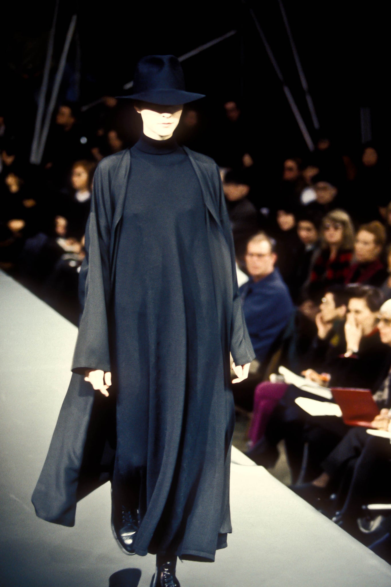 Black Knitted Dress Turtle Neck Pleats