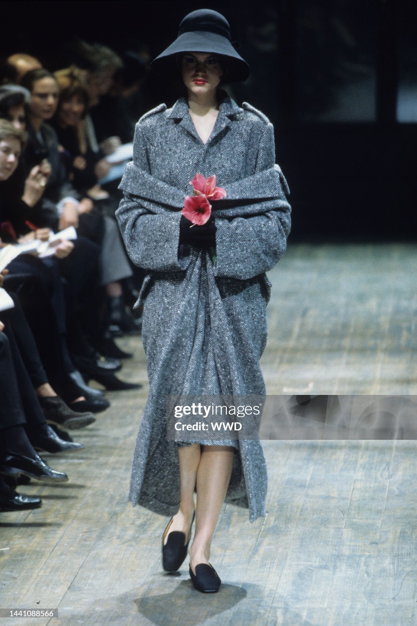 Long Open Wool Black Jacket