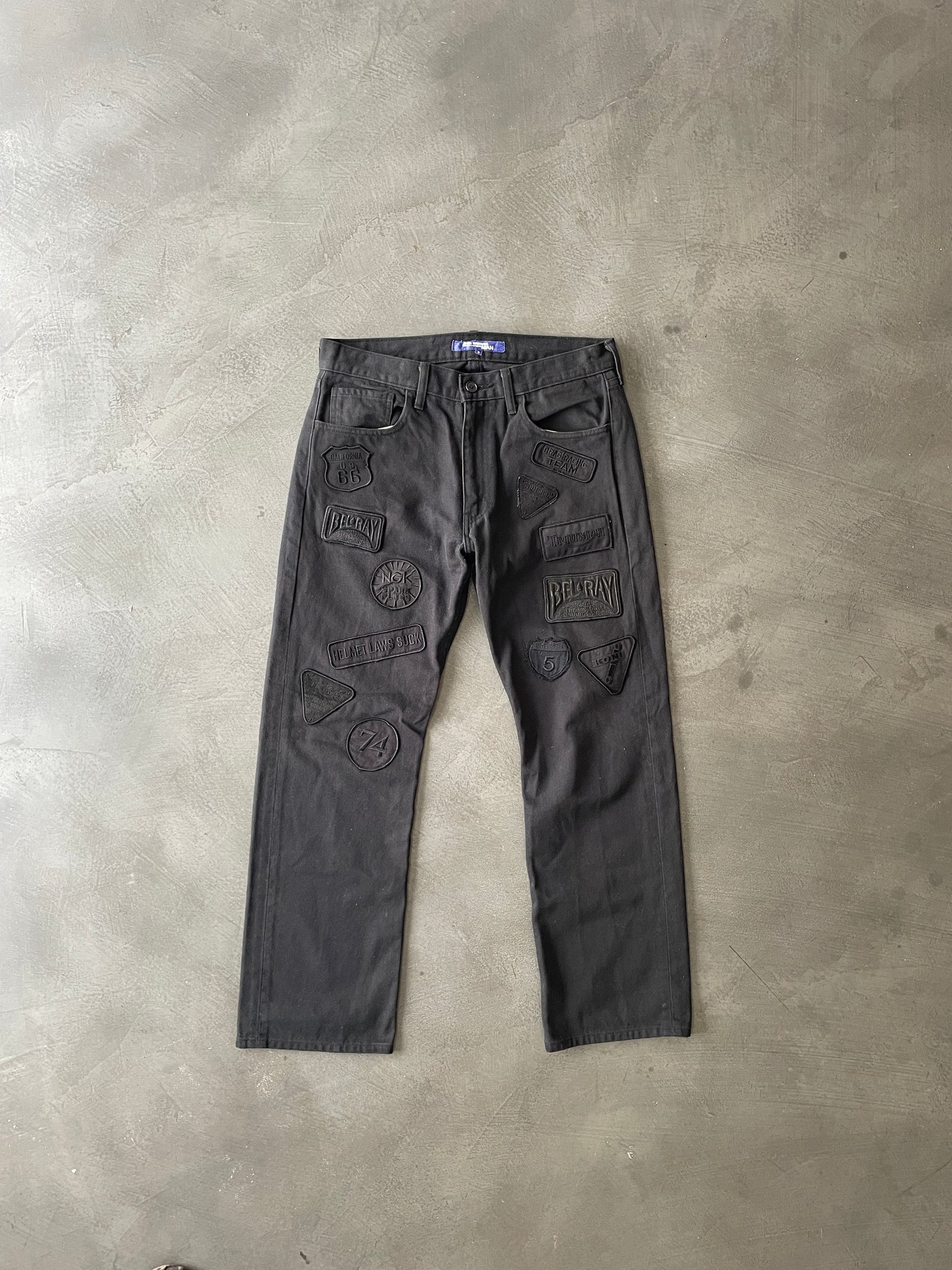 Black Patchwork Jeans