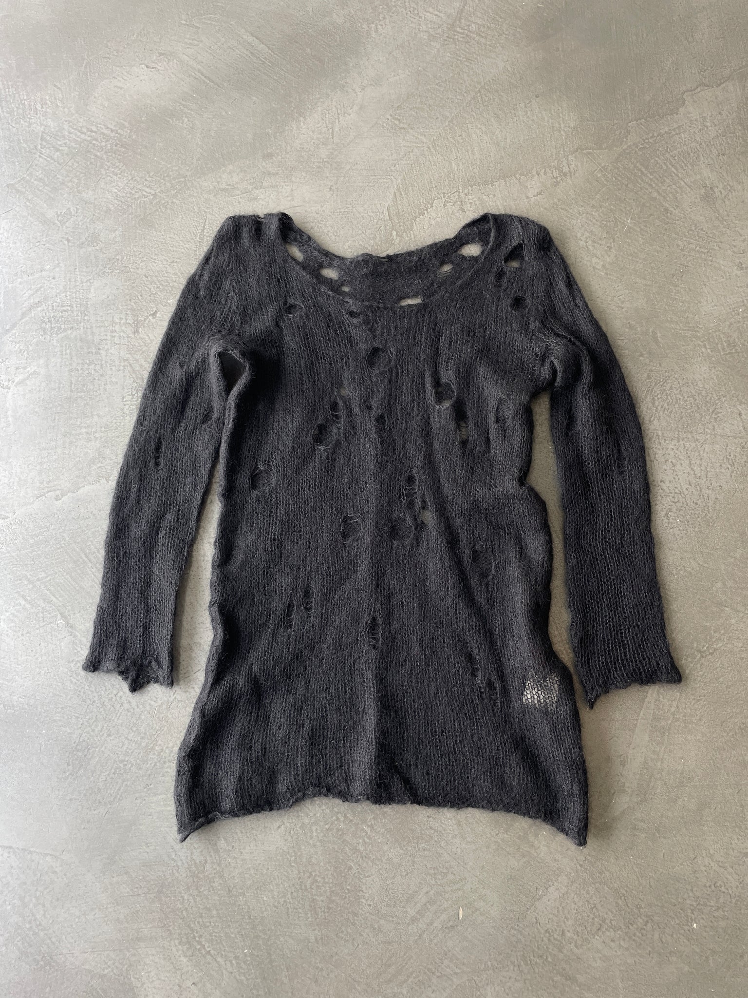 Distressed Knit Top