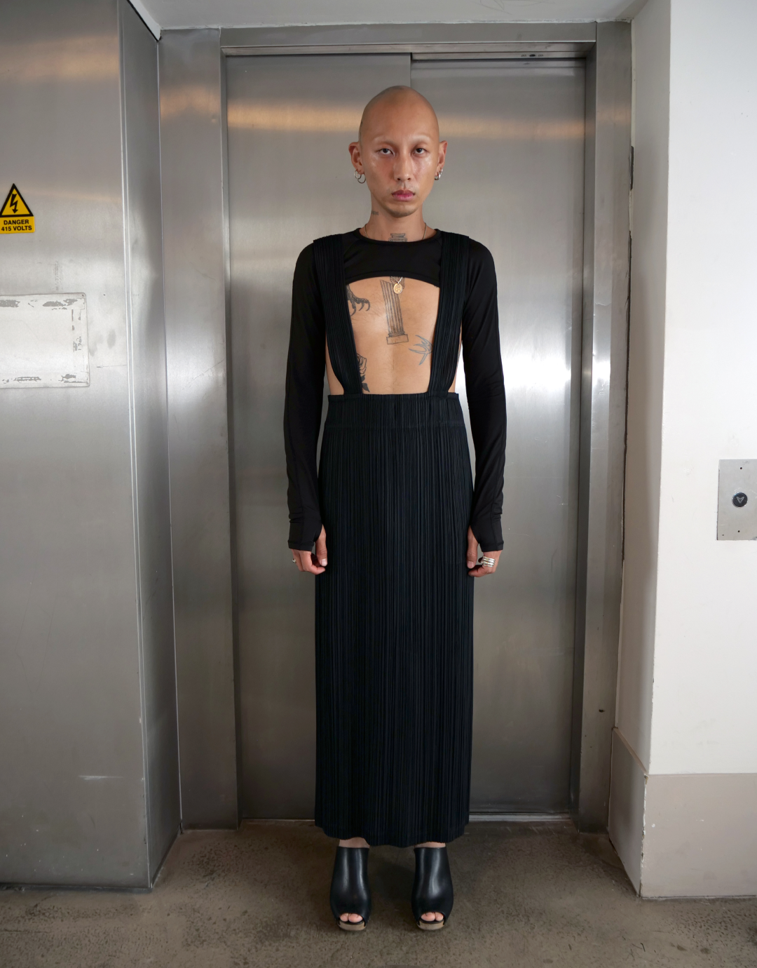 Pleats Please Suspender Skirt