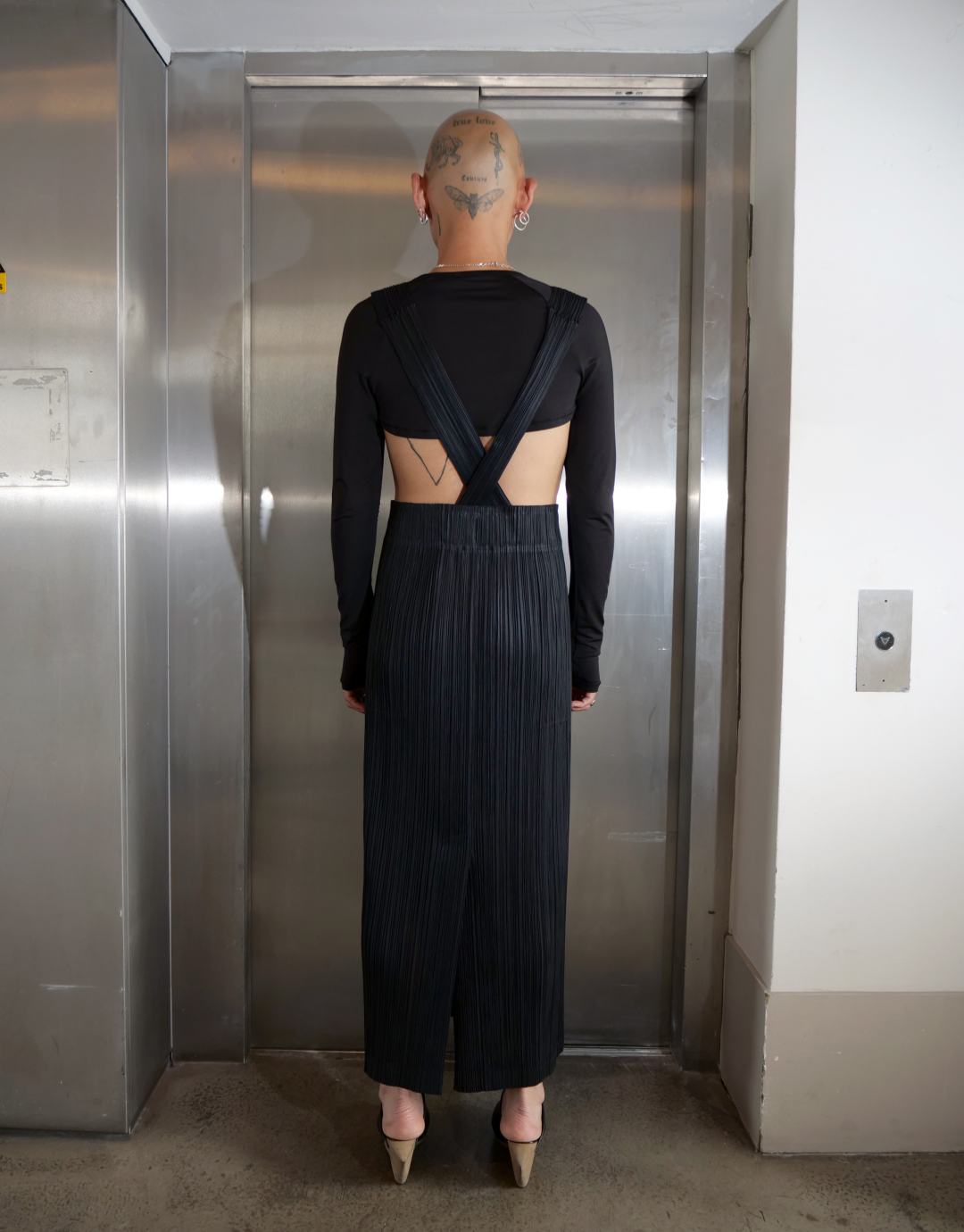 Pleats Please Suspender Skirt