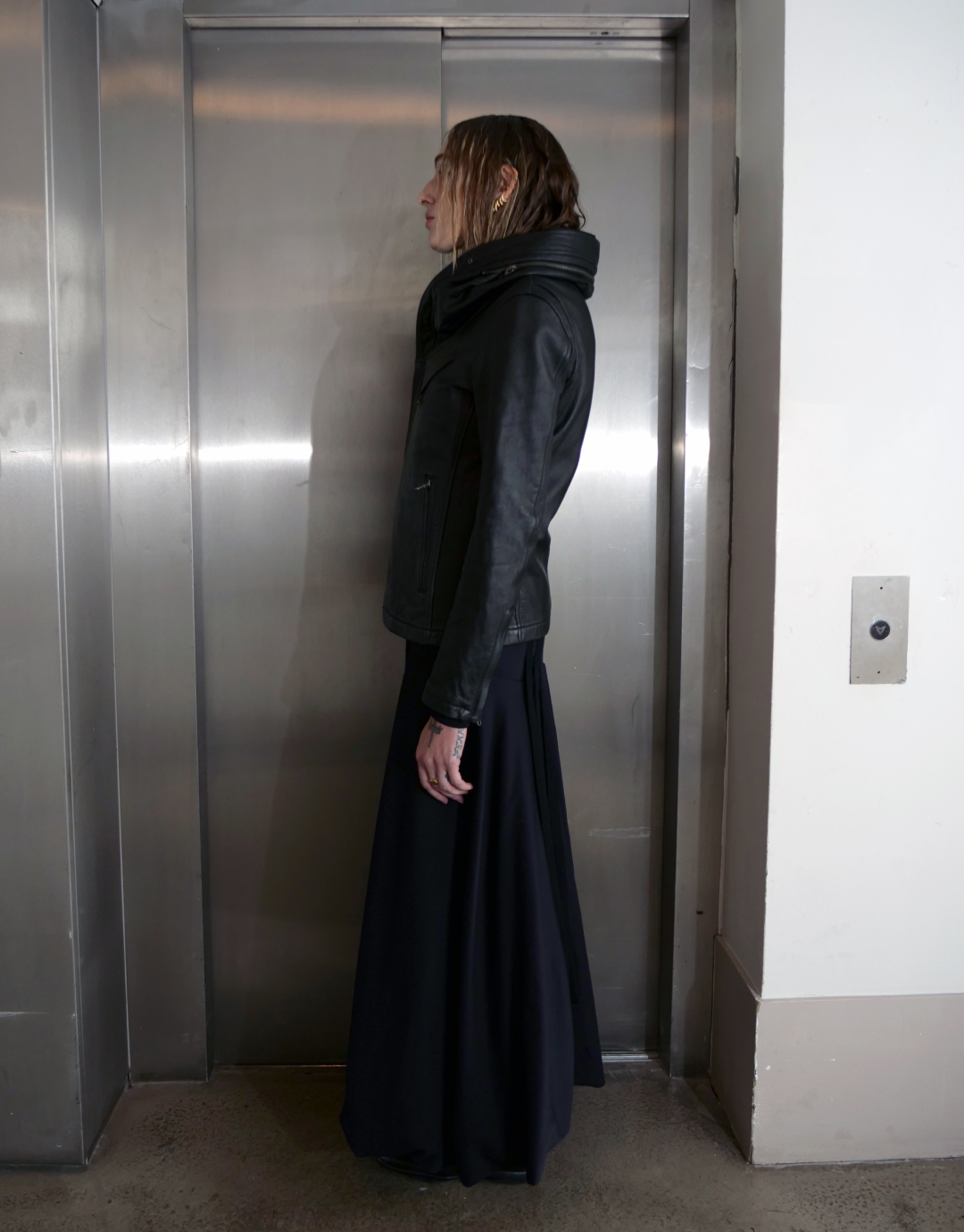 Hooded Leather Jacket