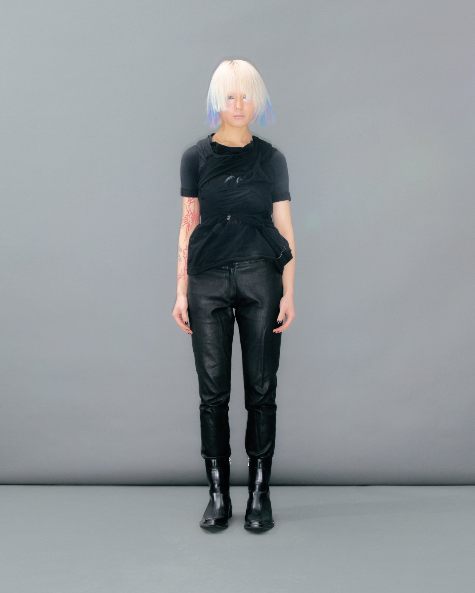 Applique Deconstructed Tights Top