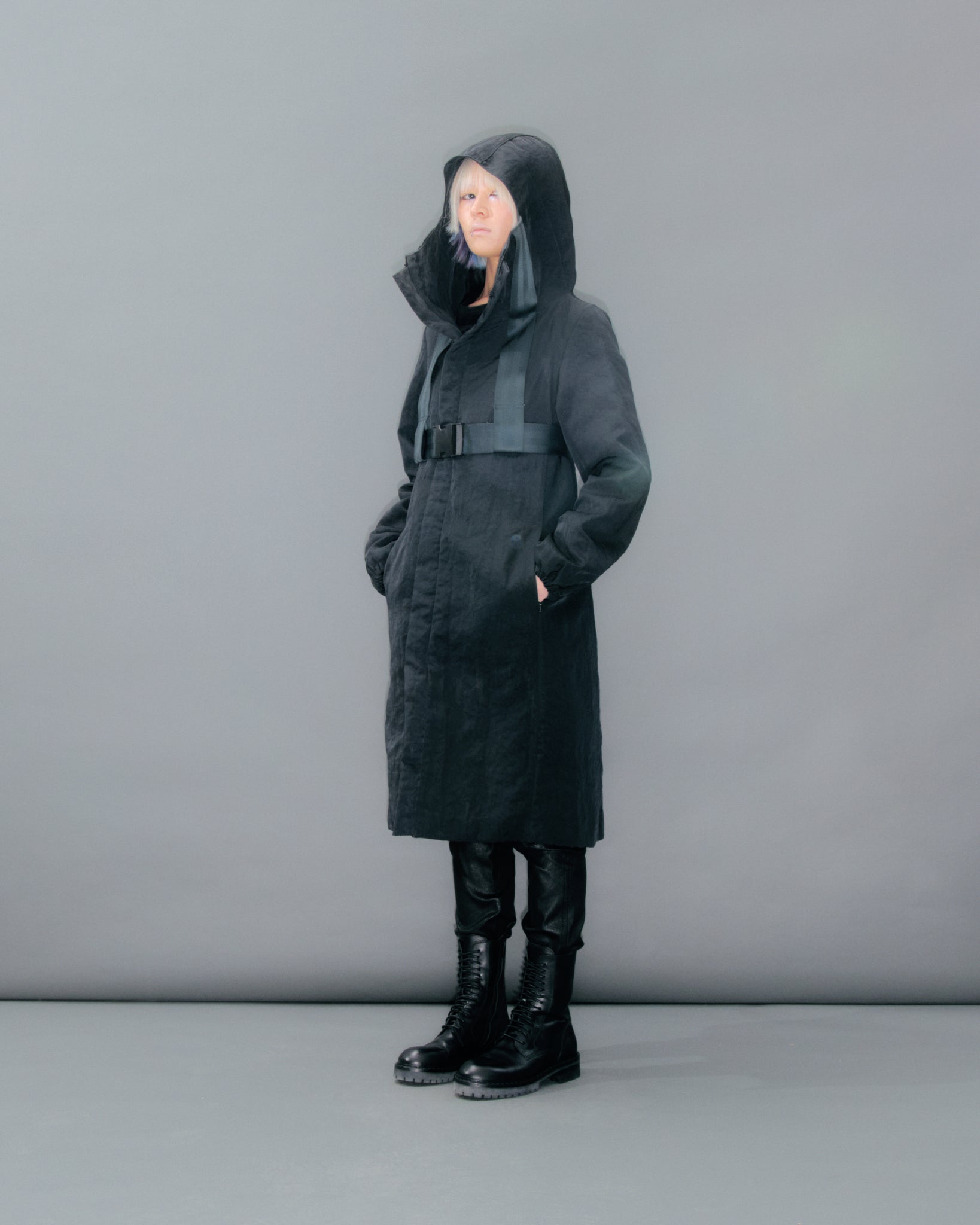 Seatbelt Strap Coat Black