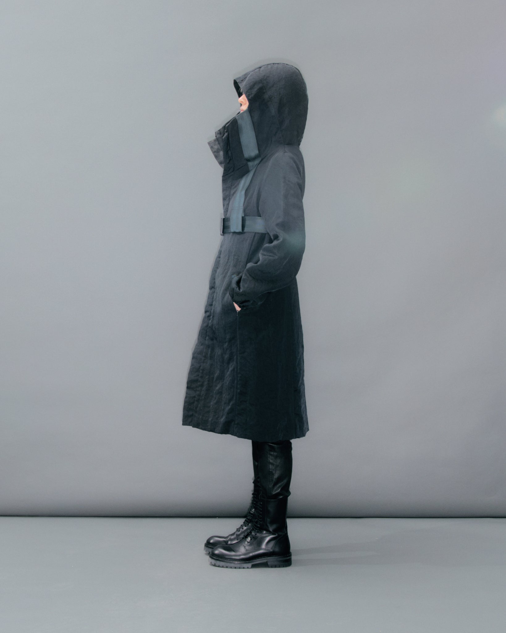 Seatbelt Strap Coat Black