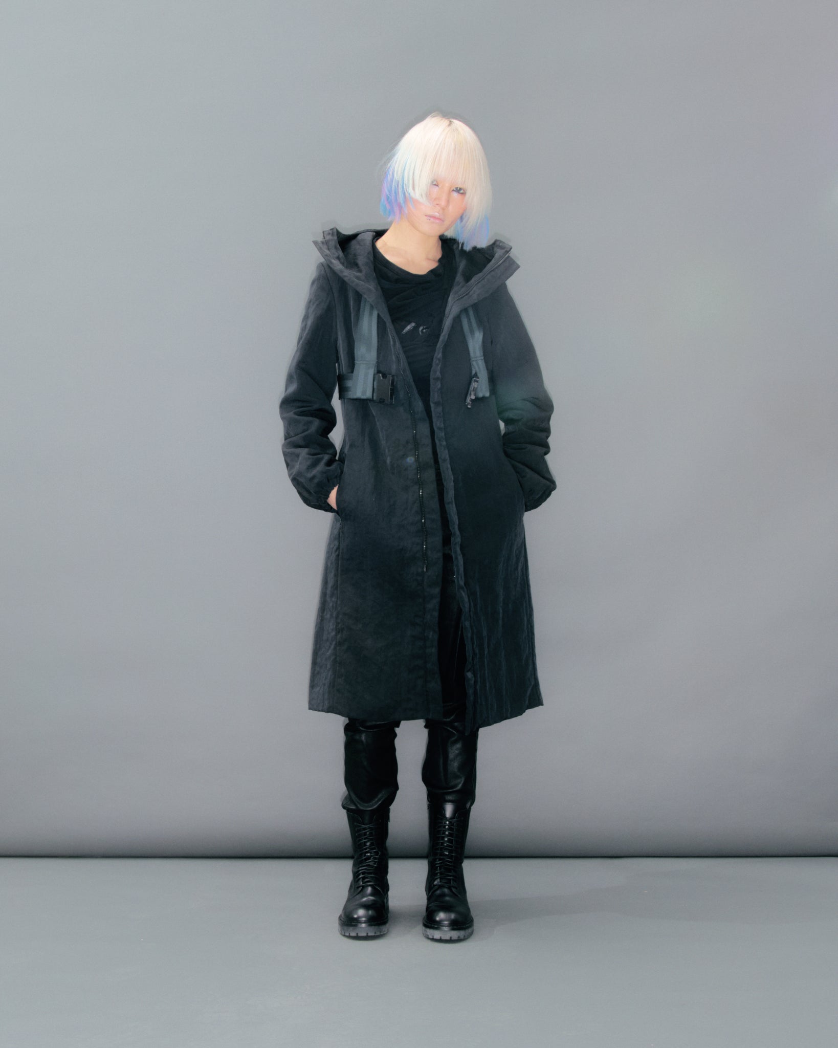 Seatbelt Strap Coat Black