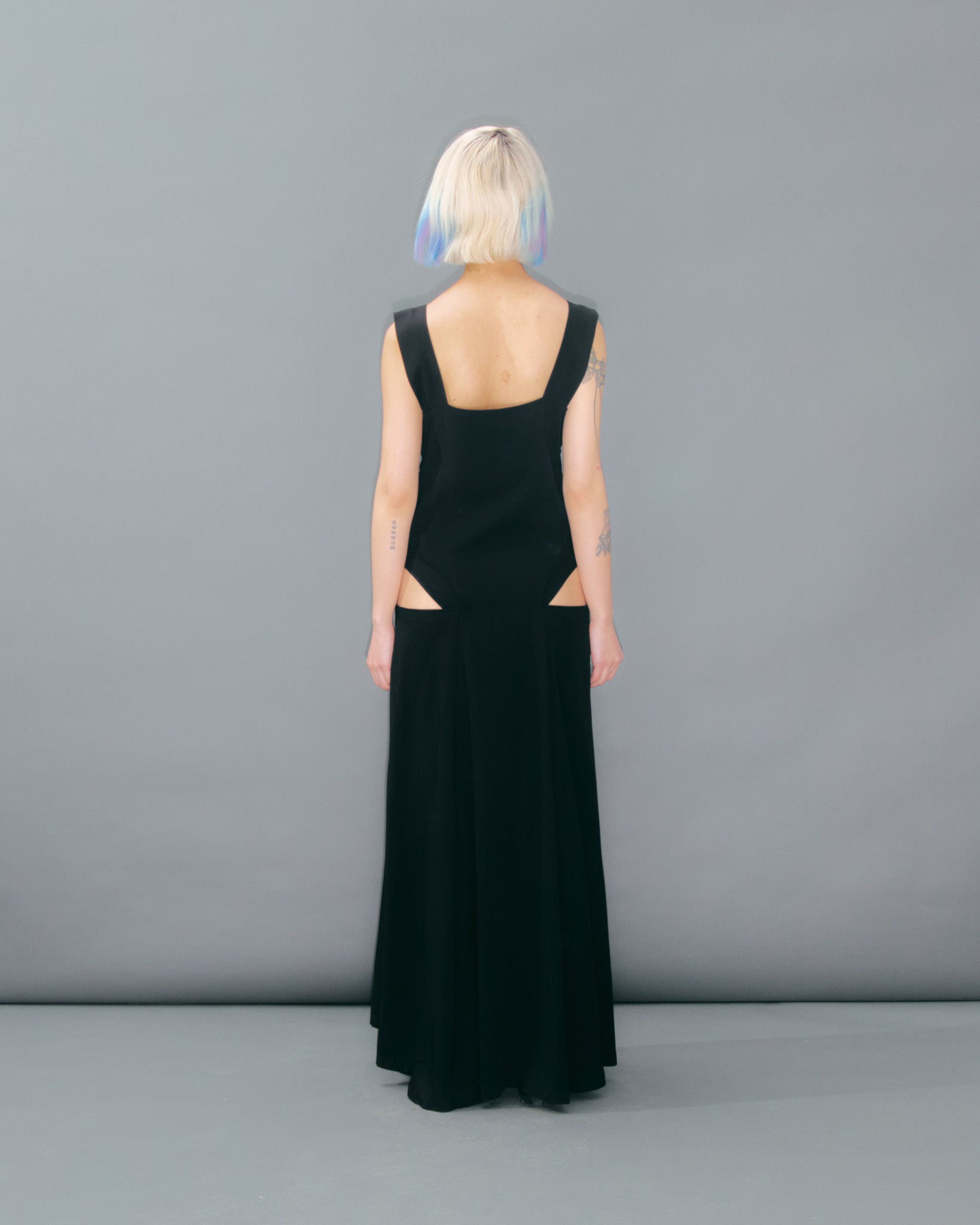 Black Buckle Dress Cut Out