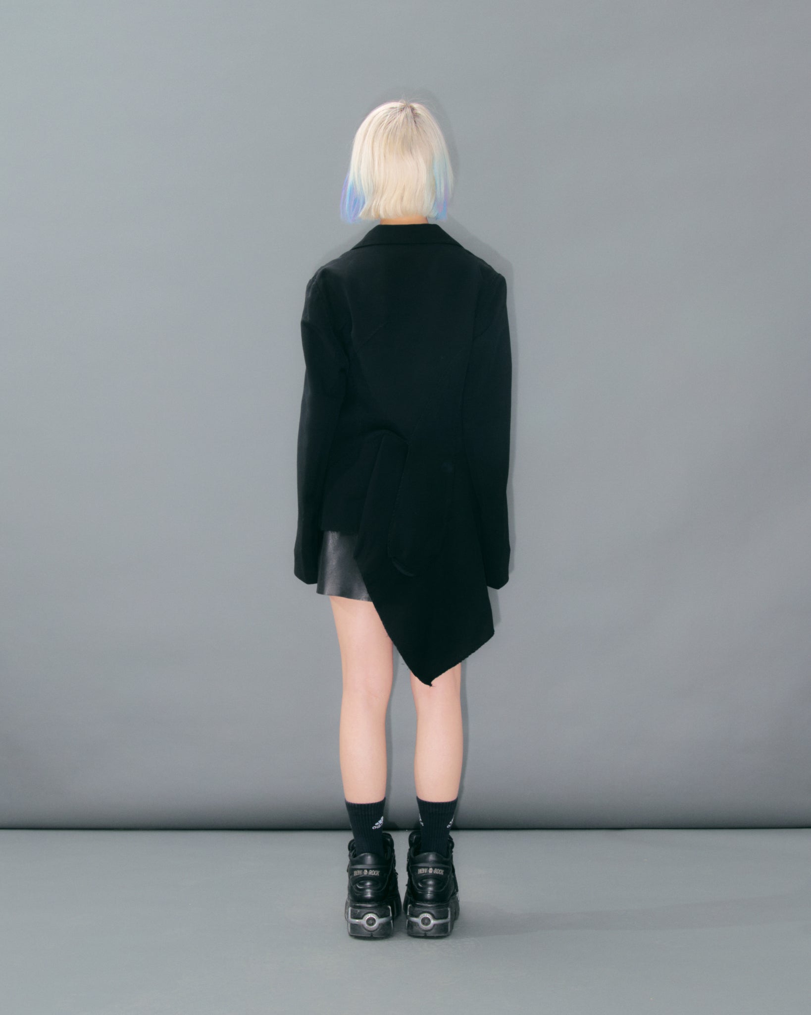 Black Layered Leather Skirt