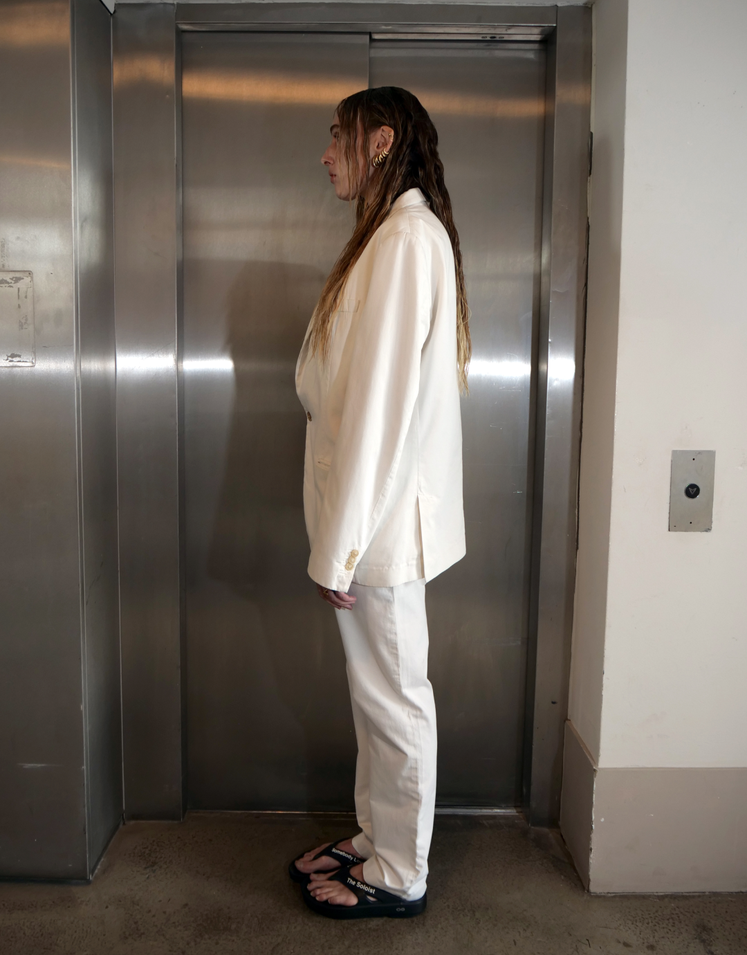 Margiela White Oversized Two Piece suit