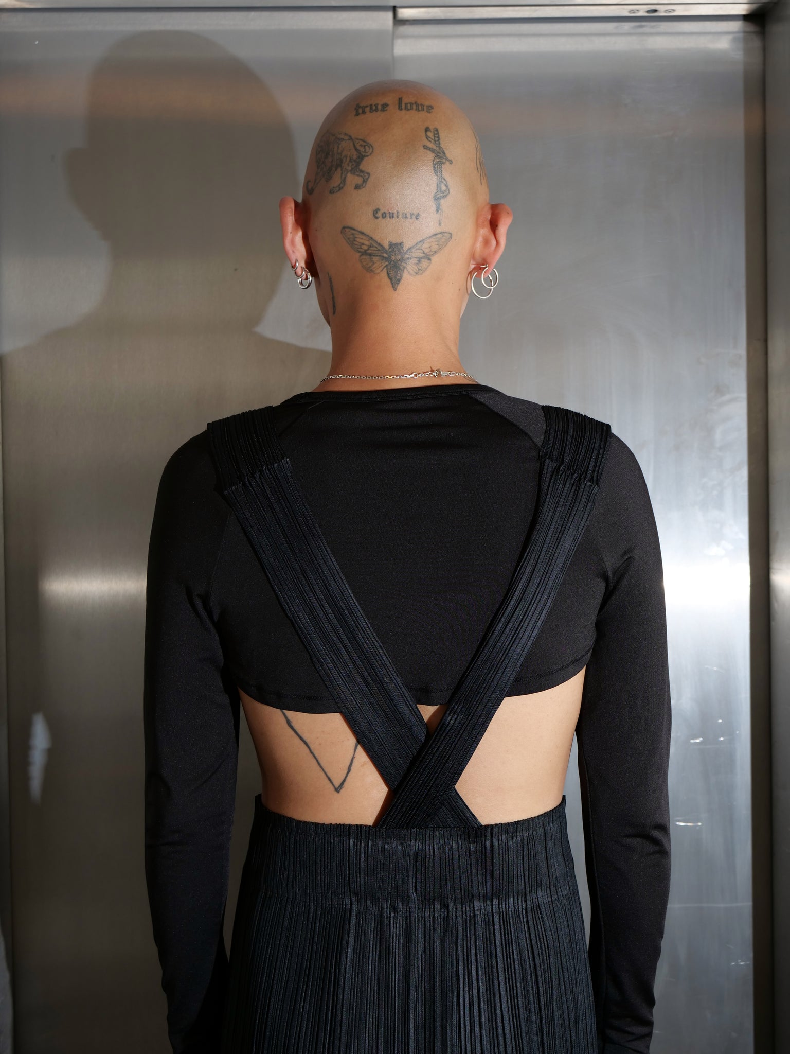 Pleats Please Dress Long Strap Black