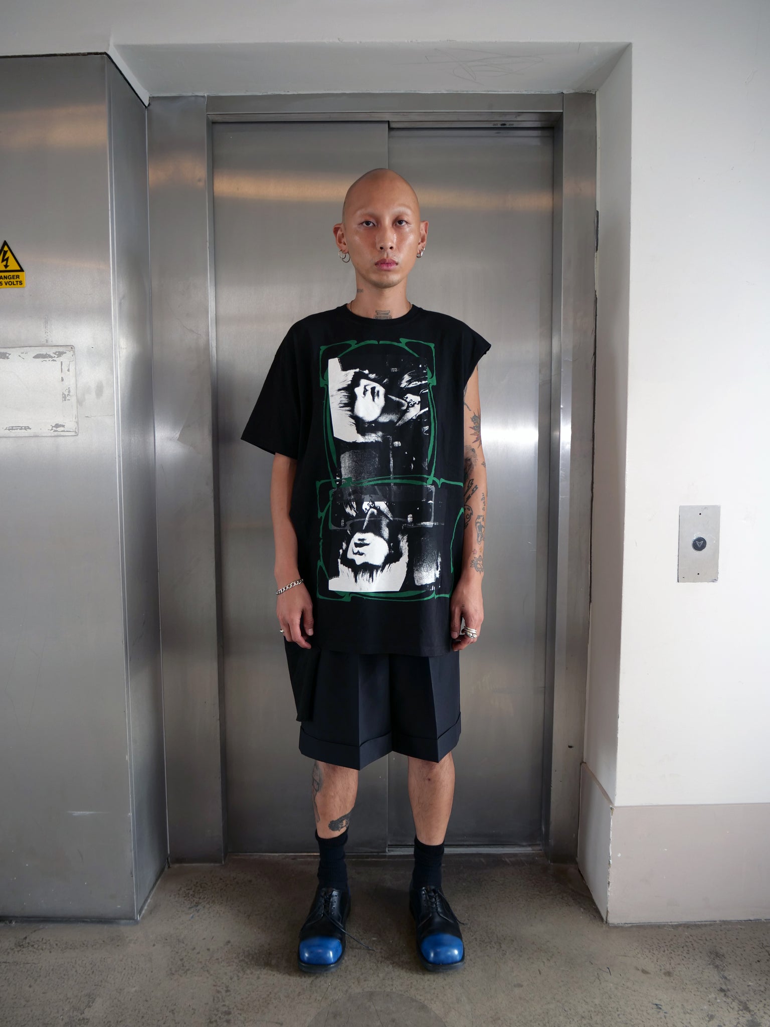 Graphic T-Shirt With Sideways Sleeve