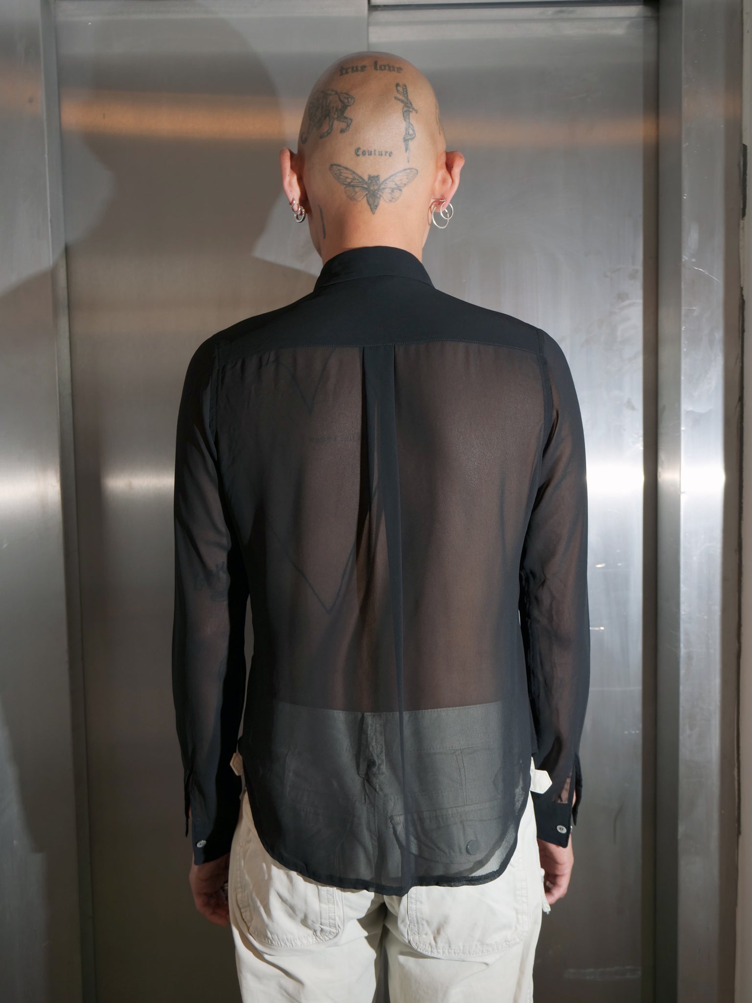 Silk Blouse with Ruffle