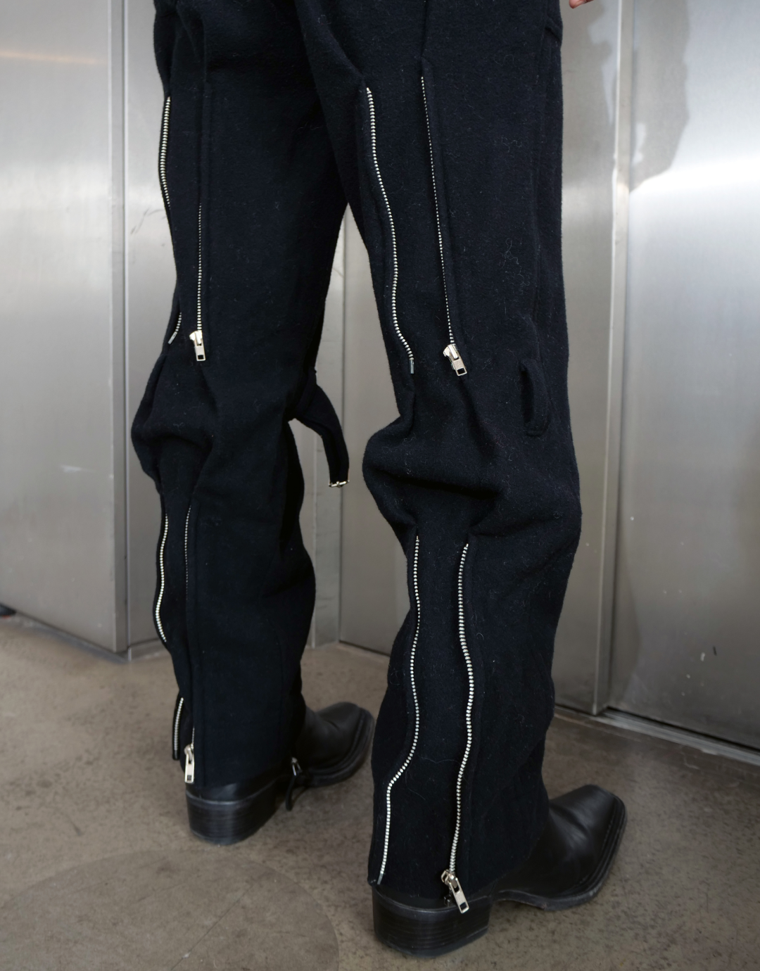 Black Trousers with Straps knees