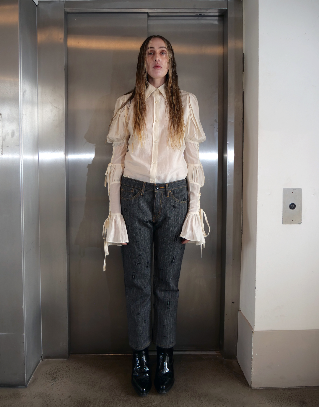 Lace Sleeve Detail Pirate Shirt